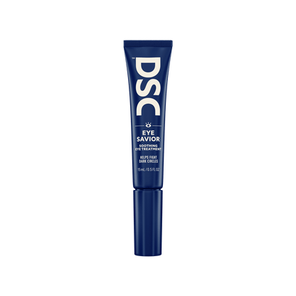 Dollar Shave Club Eye Savior against blank backdrop.