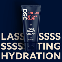 Dollar Shave Club Post Shave Cream provides lasting hydration.
